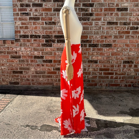 NWT Anthropologie+ Maeve plus size red floral maxi skirt / 24W - Picture 11 of 17